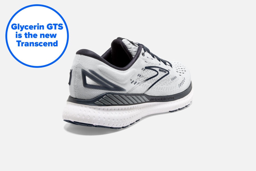 Brooks Glycerin GTS 19 Road Running Shoes Womens - White/Grey - SCGOF-2693